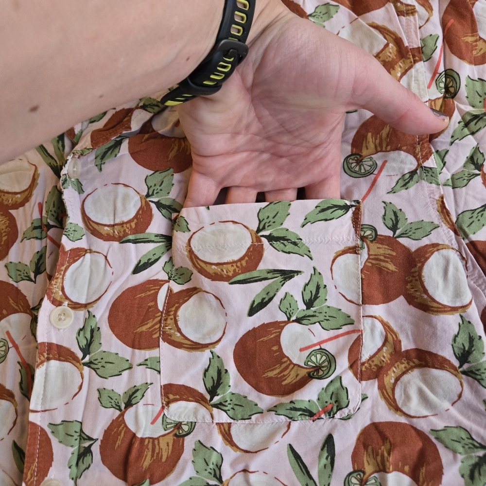 Goodfellow & Co coconut print tropical hawaiian shirt - Picture 3 of 8